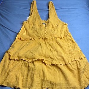 Yellow flowy dress